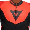 Dainese IPERATTIVA sportovně-cestovní kožená bunda fluo-červená/černá vel.52